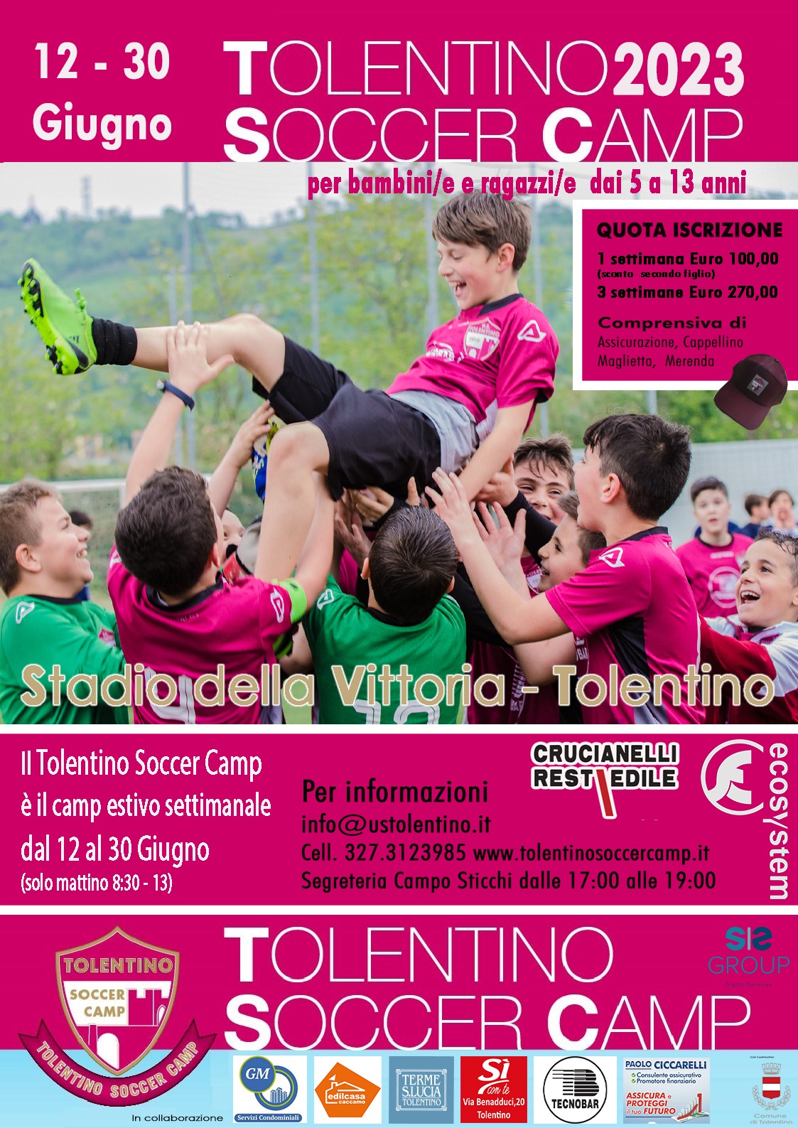 tolentino soccer camp 2023 big